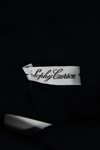 Sophy Curson Unisex Turtleneck Pullover Sweater Dark Blue Size M