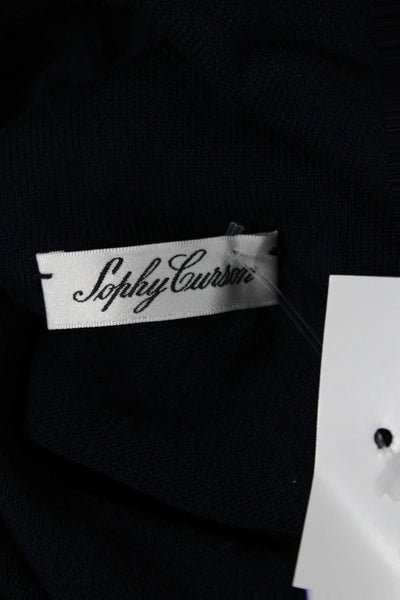 Sophy Curson Unisex Dark Blue Turtleneck Pullover Sweater Long Sleeve Size S