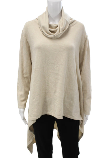 Sophy Curson Unisex Beige Turtleneck Long Sleeve Pullover Sweater Size XL