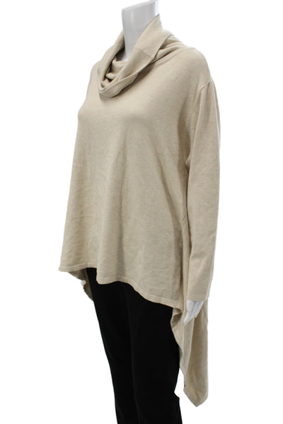 Sophy Curson Unisex Beige Turtleneck Long Sleeve Pullover Sweater Size XL