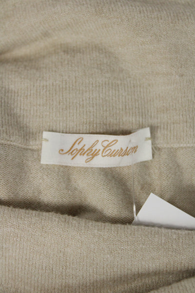 Sophy Curson Unisex Beige Turtleneck Long Sleeve Pullover Sweater Size XL