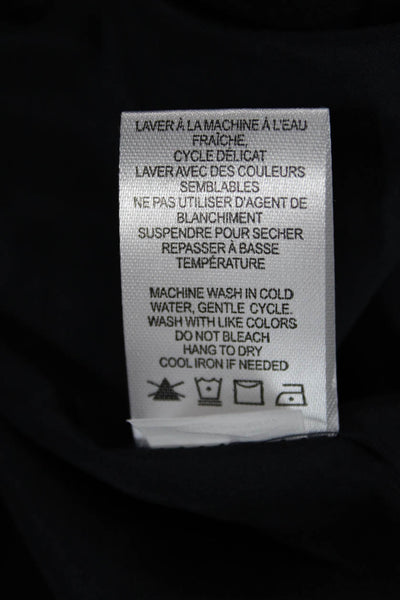 Renuar Women Windbreaker Jacket Black Drawstring Collared Long Sleeve Size 2XL