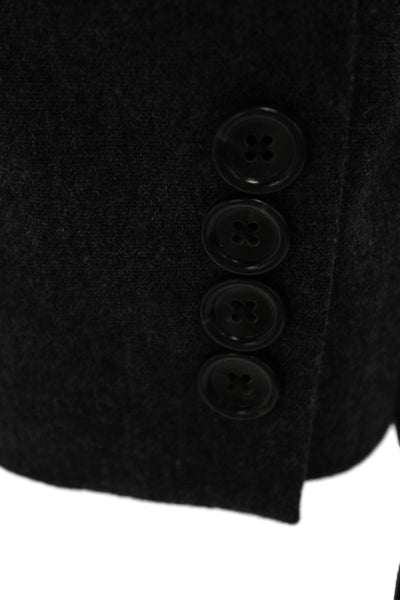 J Crew Mens Classic Dark Gray Wool Blend Blazer Button Collared Size 40