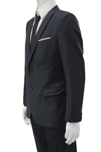The Kooples Mens Dark Blue 2 Piece Wool Blazer Collared Button Size 48