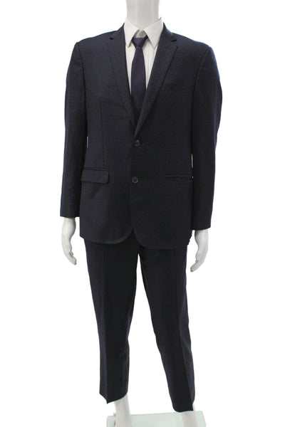 Moods of Norway Mens Dark Blue Wool 2 Piece Suit Size 42