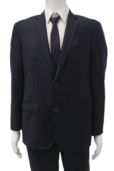Moods of Norway Mens Dark Blue Wool 2 Piece Suit Size 42