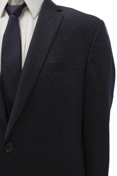 Moods of Norway Mens Dark Blue Wool 2 Piece Suit Size 42
