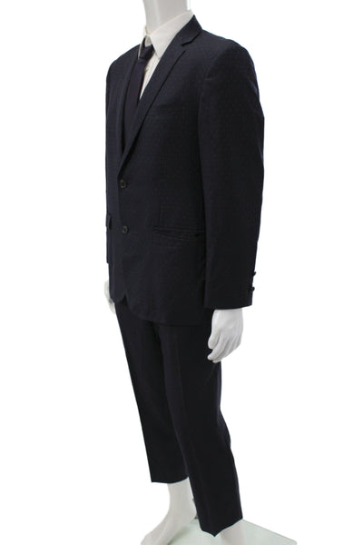 Moods of Norway Mens Dark Blue Wool 2 Piece Suit Size 42