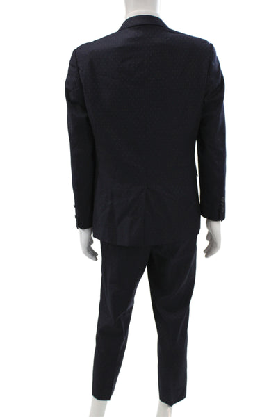 Moods of Norway Mens Dark Blue Wool 2 Piece Suit Size 42