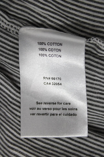 Urvashi Kaur Women Maxi Kaftan Dress Gray Striped Sleeveless Size S