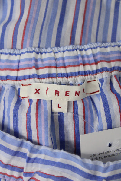 Xirena Womens Peasant Striped Cotton Midi Skirt Size L