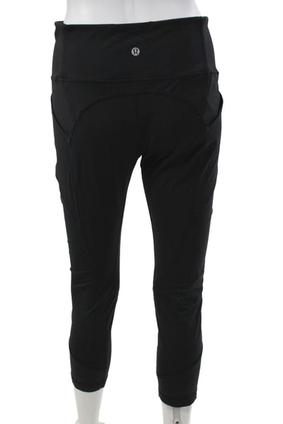 Lululemon Womens Black Capri Leggings Nylon Size 10