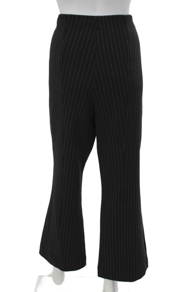 Maeve Anthropologie Womens Dress Pants Black Striped Size L