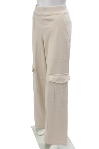 Sanctuary Womens Cargo Pants Beige Rayon Nylon Spandex Solid 32 Inseam Size L