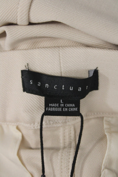 Sanctuary Womens Cargo Pants Beige Rayon Nylon Spandex Solid 32 Inseam Size L