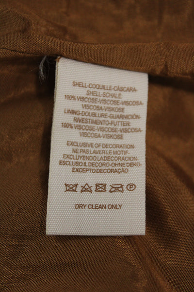 Free People Womens Boho Paisley V Neck Sleeveless Camisole Brown Viscose Size M
