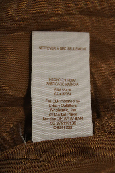 Free People Womens Boho Paisley V Neck Sleeveless Camisole Brown Viscose Size M