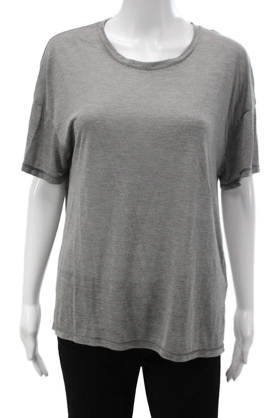 Project Social T Womens Basic Gray Short Sleeve T-Shirt Size M