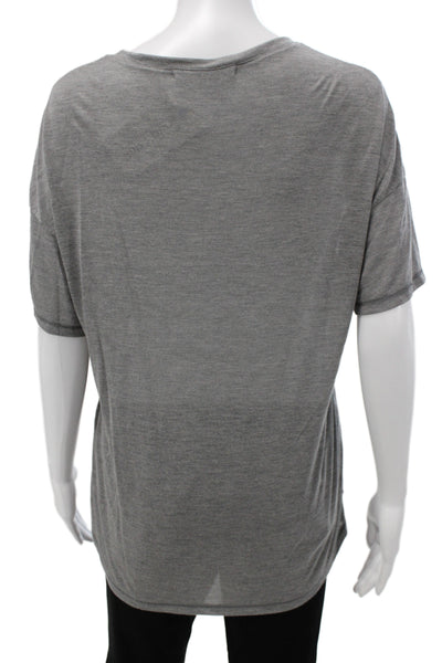 Project Social T Womens Basic Gray Short Sleeve T-Shirt Size M