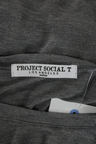 Project Social T Womens Basic Gray Short Sleeve T-Shirt Size M