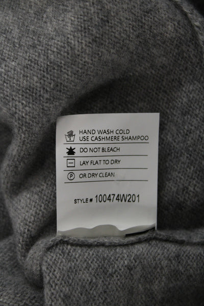 Repeat Unisex Pullover Cashmere Sweater Gray Crew Neck Long Sleeve Size L
