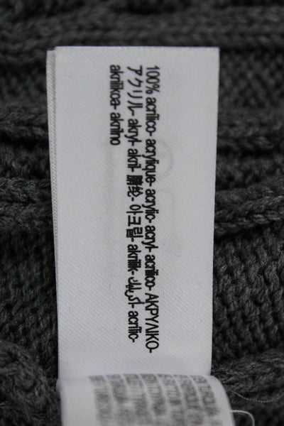 Zara Unisex Cardigan V Neck Gray Button Acrylic Long Sleeve Size M