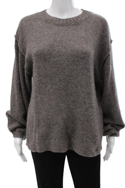Xirena Unisex 100% Cashmere Dark Gray Pullover Sweater Crew Neck Size S