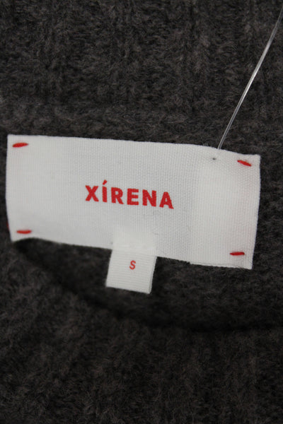 Xirena Unisex 100% Cashmere Dark Gray Pullover Sweater Crew Neck Size S