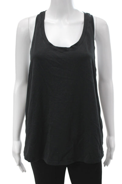 Lululemon Womens Sleeveless Basic Tank Black Cotton Size 12