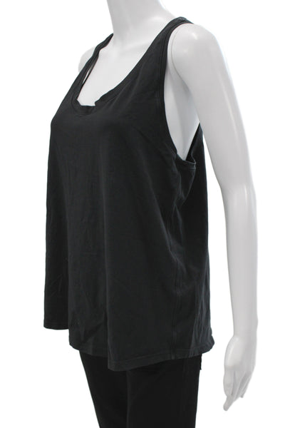 Lululemon Womens Sleeveless Basic Tank Black Cotton Size 12
