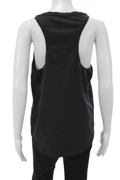 Lululemon Womens Sleeveless Basic Tank Black Cotton Size 12