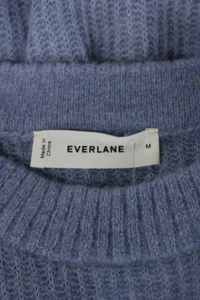 Everlane Unisex Light Blue Crew Neck Pullover Sweater Long Sleeve Size M