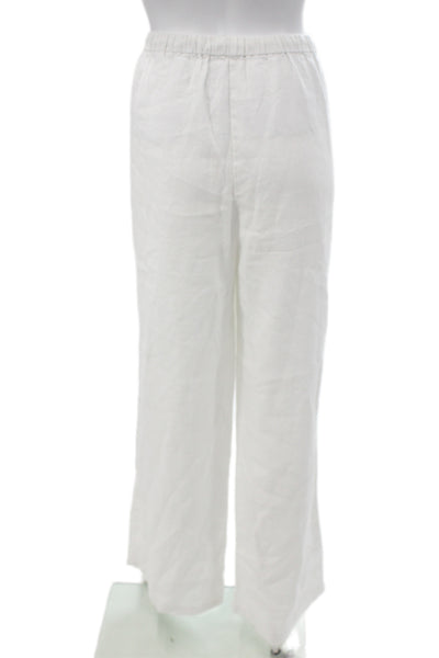 Reformation Womens Sweatpants White Linen Drawstring Size XL