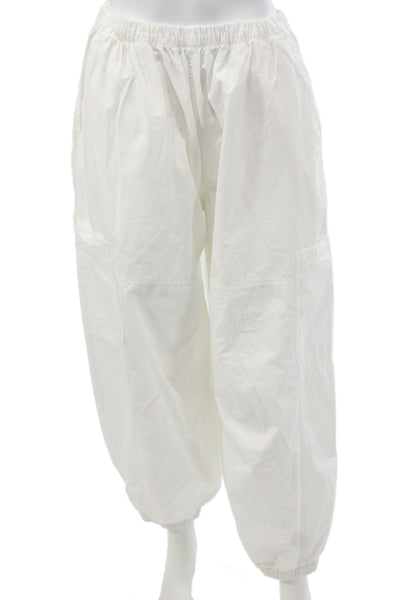 Loup Unisex Cargo Jogger Pants White Cotton Spandex Size L