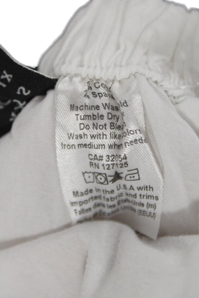 Loup Unisex Cargo Jogger Pants White Cotton Spandex Size L