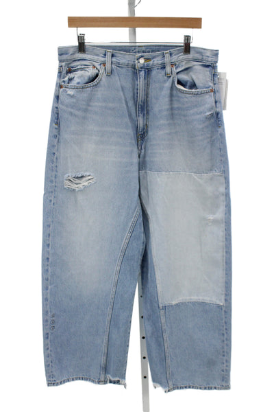 Etica Unisex Wide-Leg Light Blue High Rise Jeans Size 31
