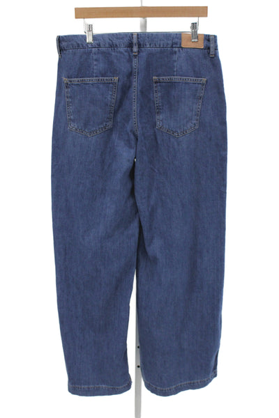 Zara Unisex Wide-Leg Jeans Blue Size 8