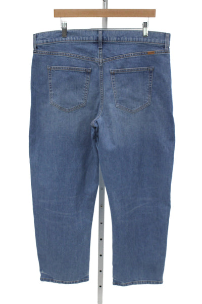 AYR Unisex Cropped Straight High Rise Blue Cotton Jeans Size 32