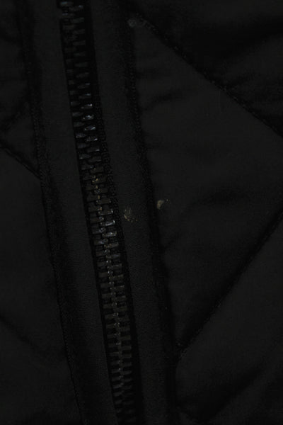 41 Hawthorn Womens Quilted Sleeveless High Neck Vest Black Polyester Size S