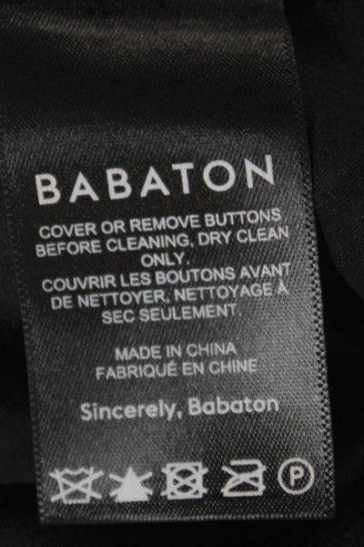 Babaton Womens Gray Tweed Wool Checked Jacket Size S