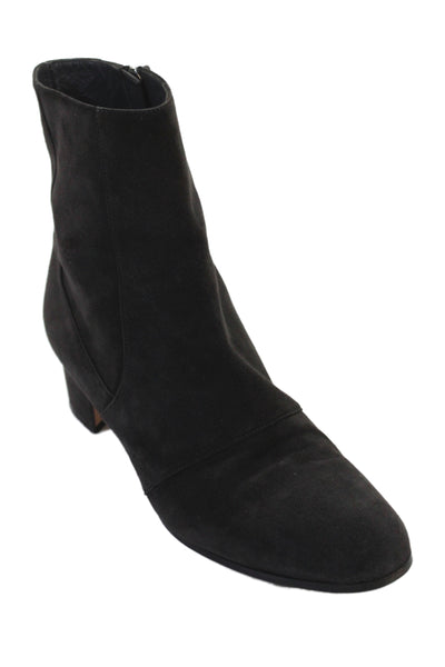 Manolo Blahnik Womens Suede  Ankle Boot Brown Size 6