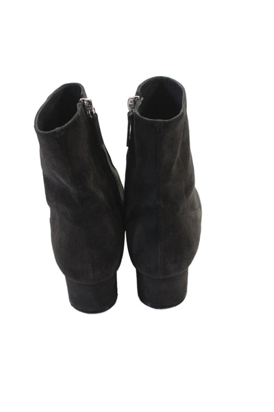 Manolo Blahnik Womens Suede  Ankle Boot Brown Size 6