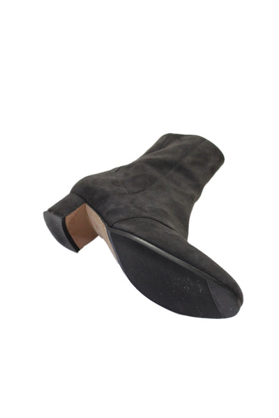 Manolo Blahnik Womens Suede  Ankle Boot Brown Size 6