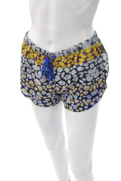 Clover Canyon Unisex Blue Drawstring Polyester Art Shorts Size XS