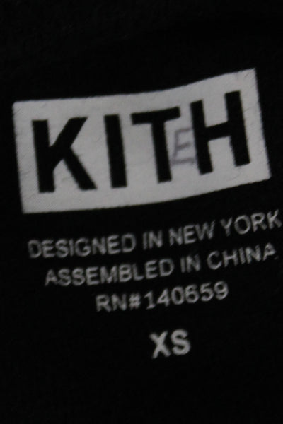 Kith Womens Cropped Tank Square Neck Sleeveless Black Size XS