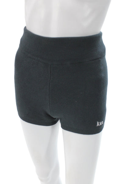 Kith Unisex Sweat Shorts Black 100% Cotton Designer Size XS