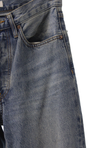 Re/Done Unisex Straight Blue High Rise Jeans Organic Cotton Inseam 30 Size 24