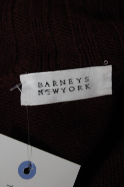 Barneys New York Unisex Red Full Zip Wool Sweater Size S