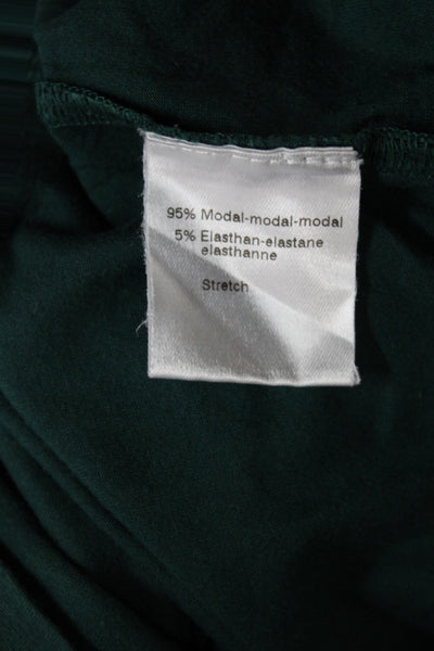 Akris Punto Womens Green Basic Square Neck Short Sleeve T-Shirt Size 12