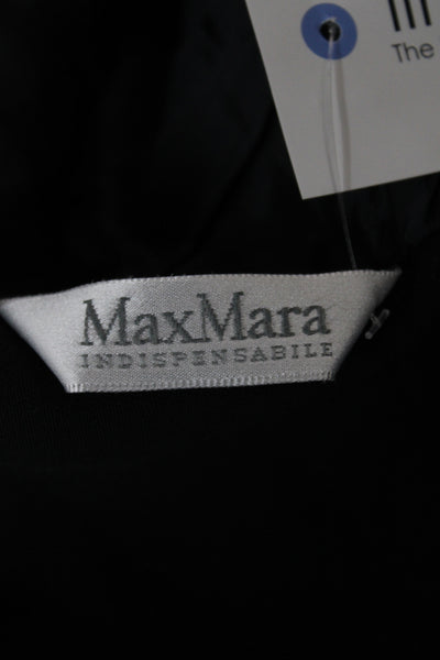 Max Mara Unisex Black Collared Button Long Sleeve Cupro Blazer Size 10